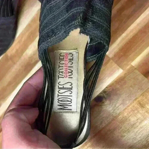 Tootsies vintage sling back knit square toe chunky block heels Sz 7.5. - Picture 2 of 7